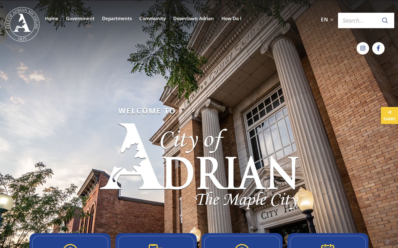 Adrian docket search city government source