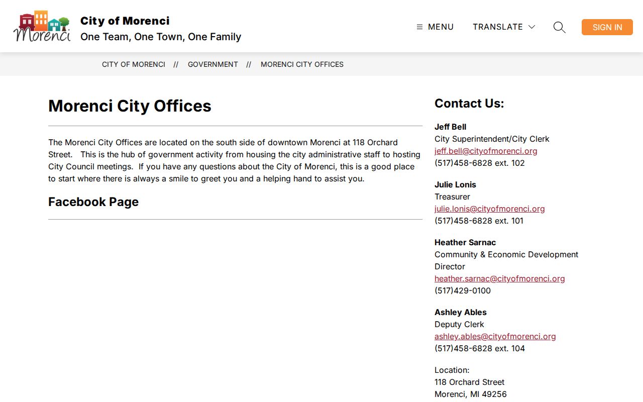 Morenci docket search City Hall source